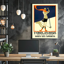 Winter Sports In Sainte-Croix Poster