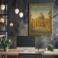 Vatican City Architectural Travel Poster Print