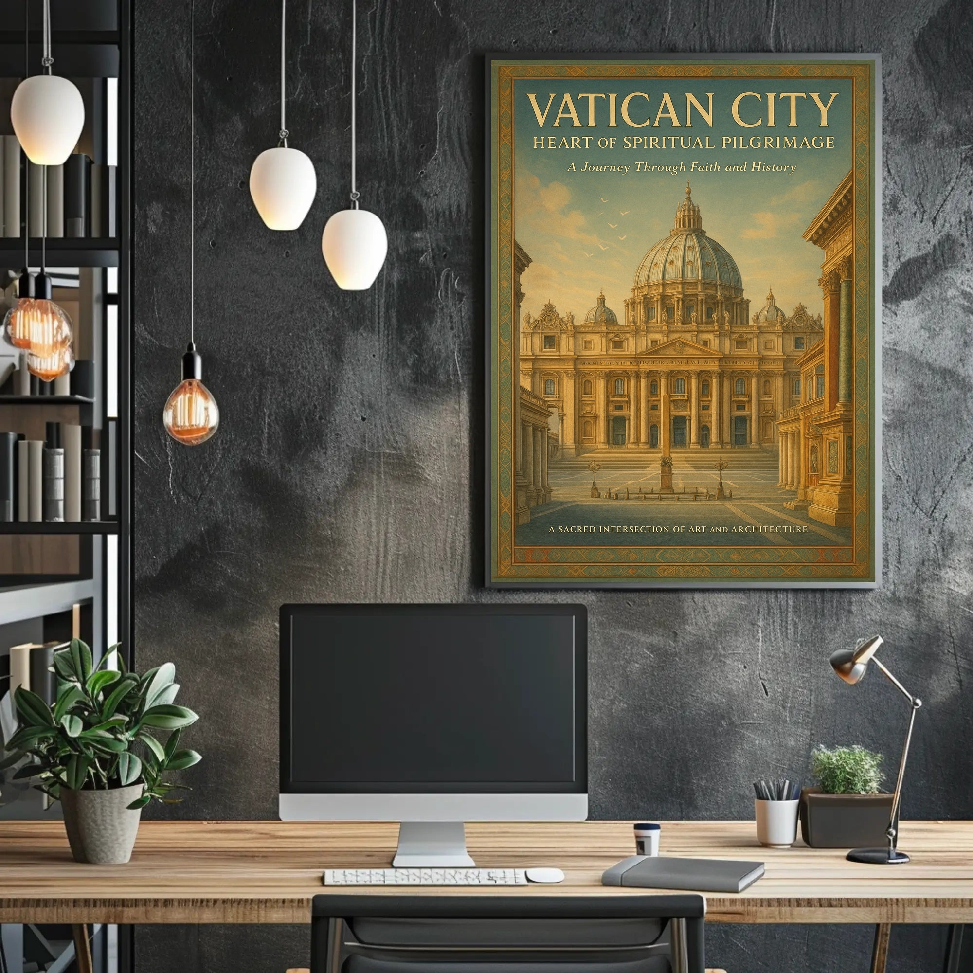 Vatican City Architectural Travel Poster Print