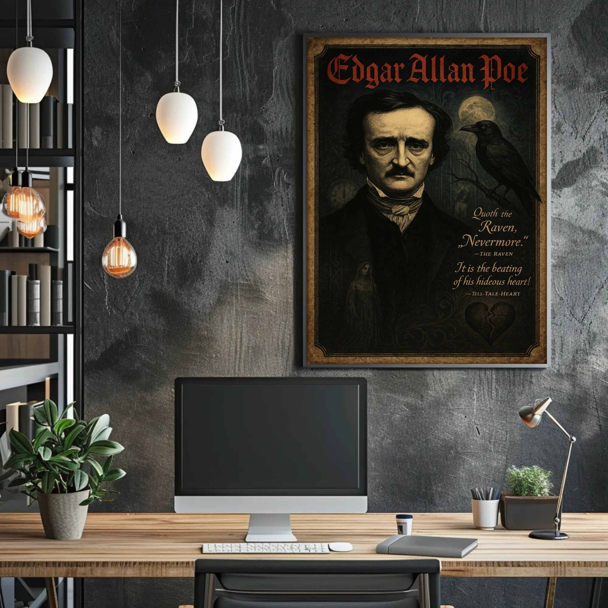 Edgar Allan Poe Literary Icon Poster PosterGoat
