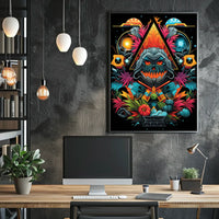 Mystical Cosmic Skull Fantasy Art Poster