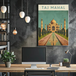 Taj Mahal Agra India's Heritage Masterpiece Cultural Poster