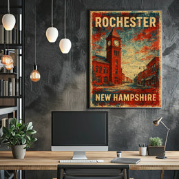 Rochester New Hampshire Wanderlust Minimalist Poster