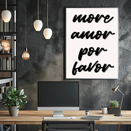 More Love Please Spanish Quote Motivational or Quote Poster PosterGoat