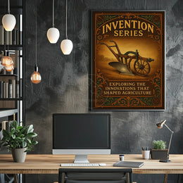 Historical Innovations in Agriculture: Vintage Educational Poster