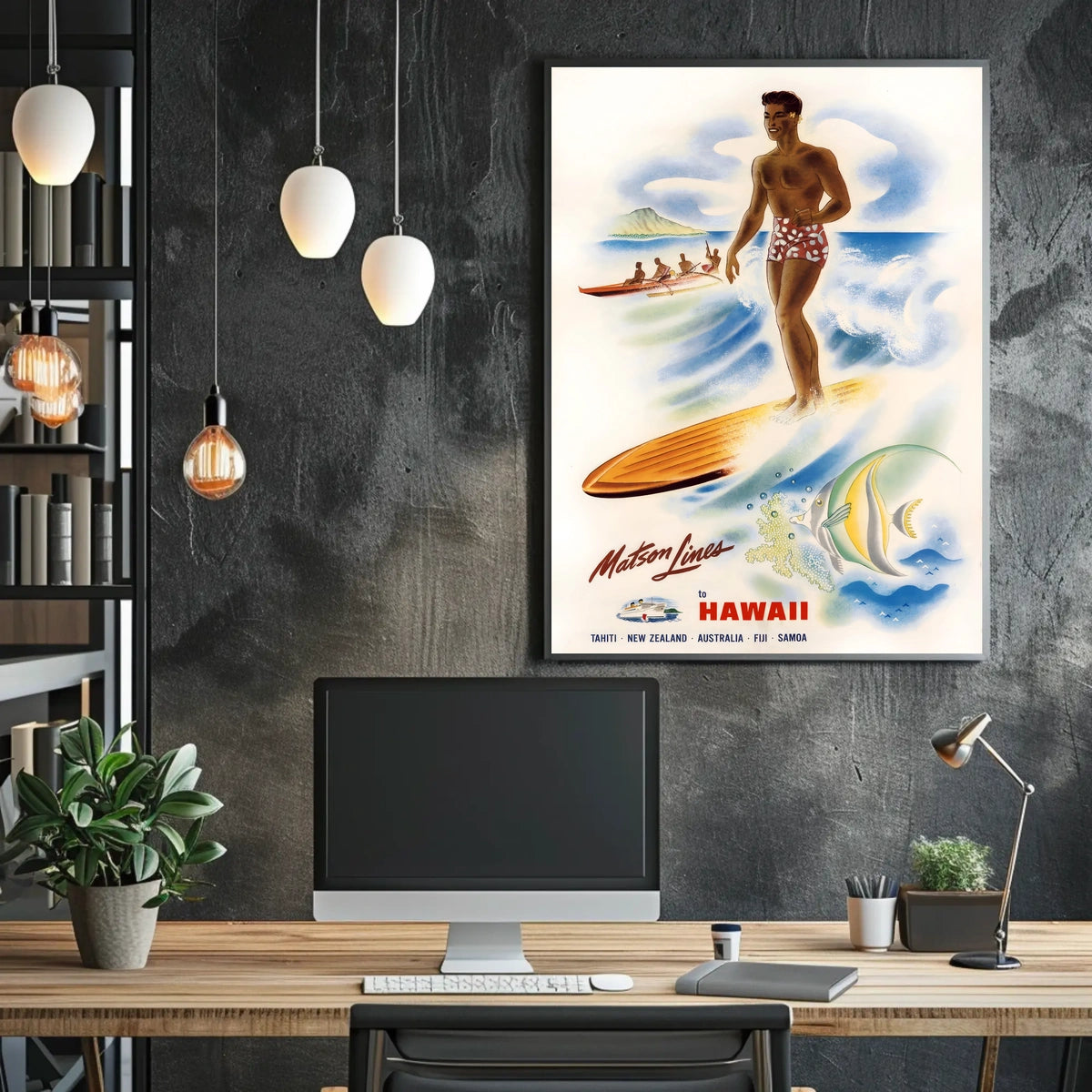 Tropical Adventure With Matson Lines Poster