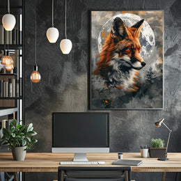 Lunar Fox Poster PosterGoat