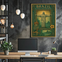 Brazilian Enchantment Vintage Art Travel Poster