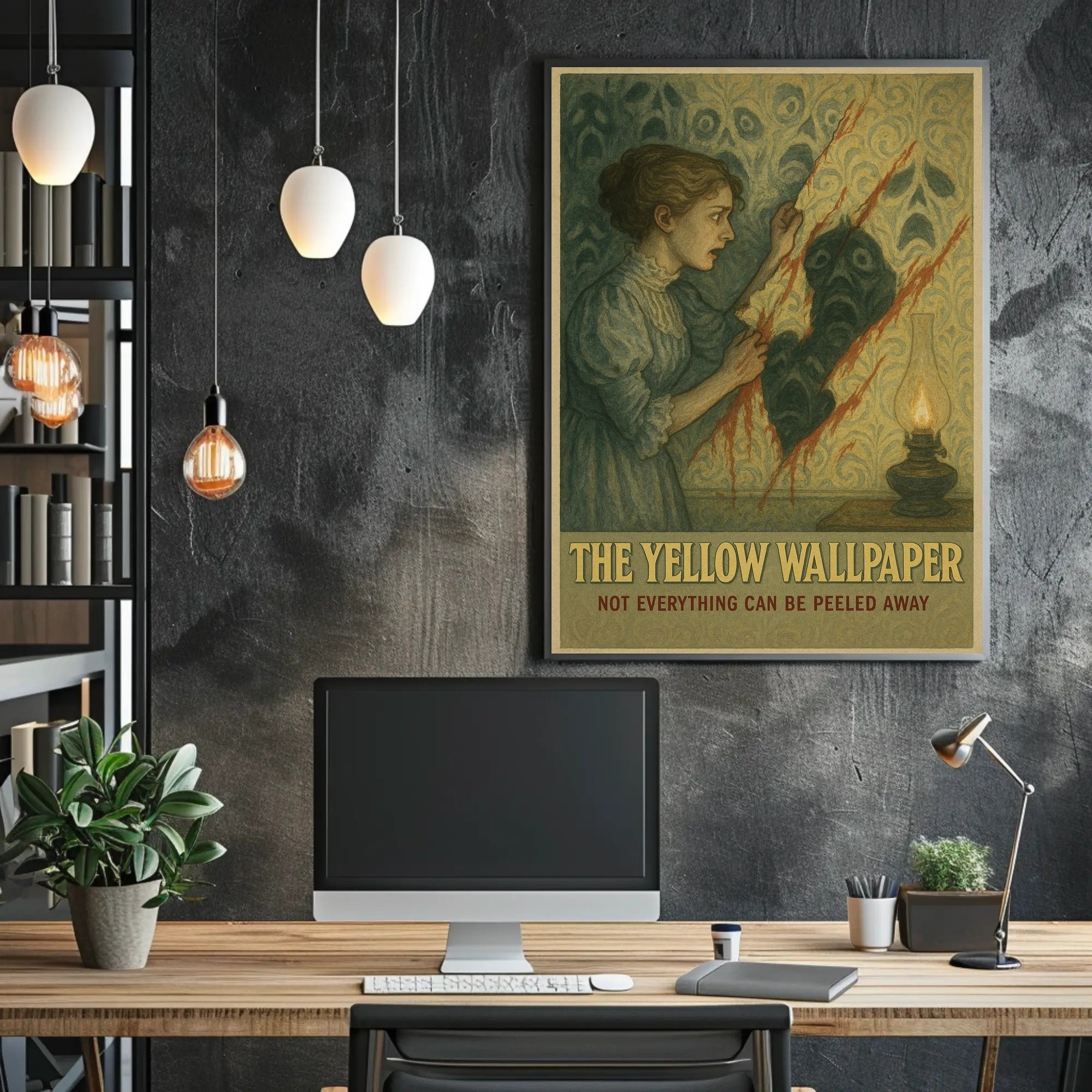 Eerie Vintage Mystery Artwork Unveiled in Artistic Poster