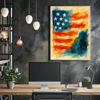 Abstract American Flag Abstract Poster