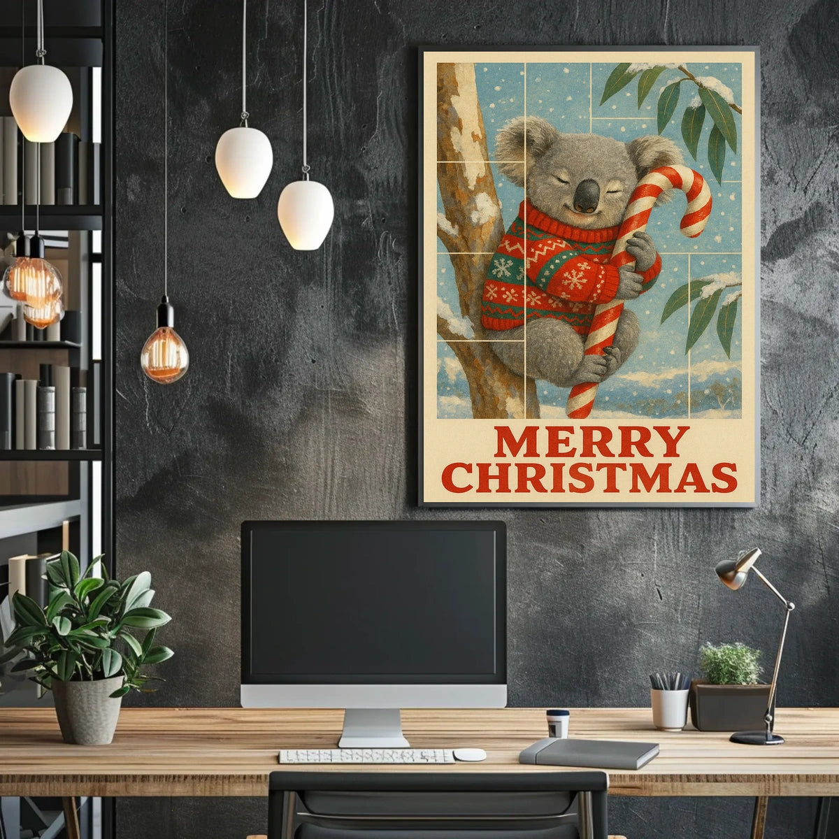 Merry Christmas Koala Poster