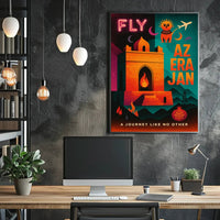 Azerbaijan Adventure Awaits Vibrant Travel Poster PosterGoat