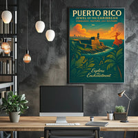 Puerto Rico Sunset Travel Poster