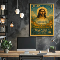 Divine Jesus Christ Vintage Iconography Cultural or Heritage Poster
