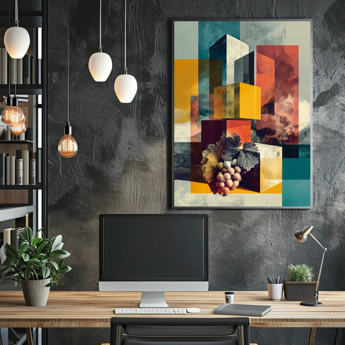 Abstract Geometric Landscape Abstract Poster
