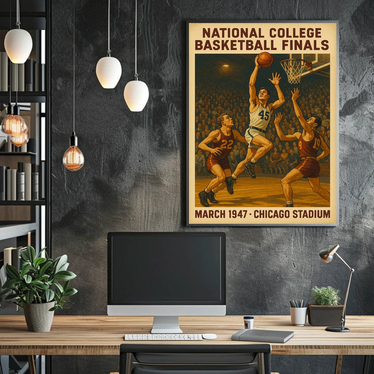 National College Basketball Finals 1947 Poster