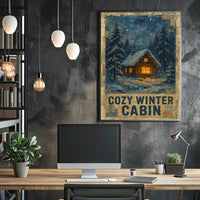 Cozy Winter Cabin Poster