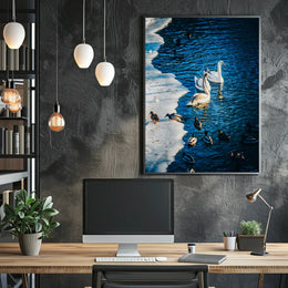 Winter Serenity On The Lake Poster