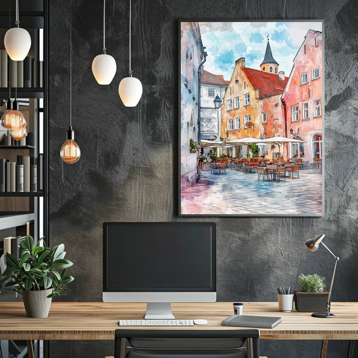 Estonia Tallinn Town Hall Square Poster