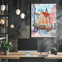 Estonia Tallinn Town Hall Square Poster