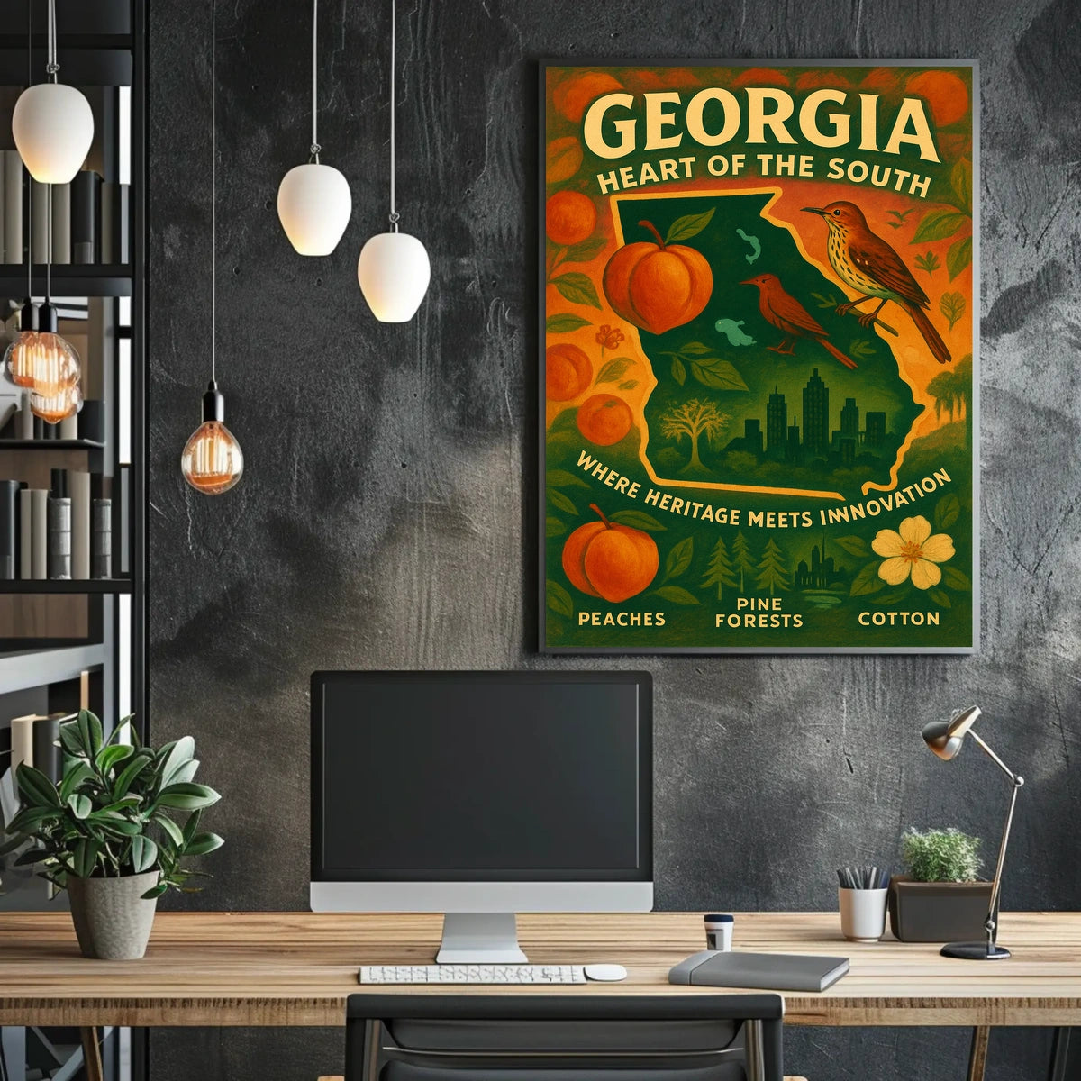 Georgia Heart Of The South Poster