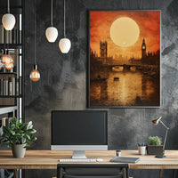 Sunset Over London Poster