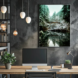 Serene Winter Landscape Scenic National Park Poster