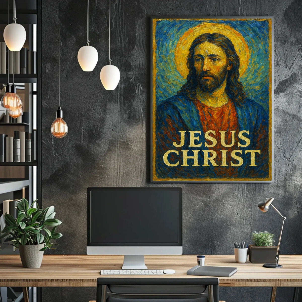 Jesus Christ Iconic Representation Poster