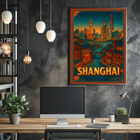 Shanghai Skyline Poster