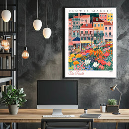 São Paulo Flower Market 2024 Poster PosterGoat
