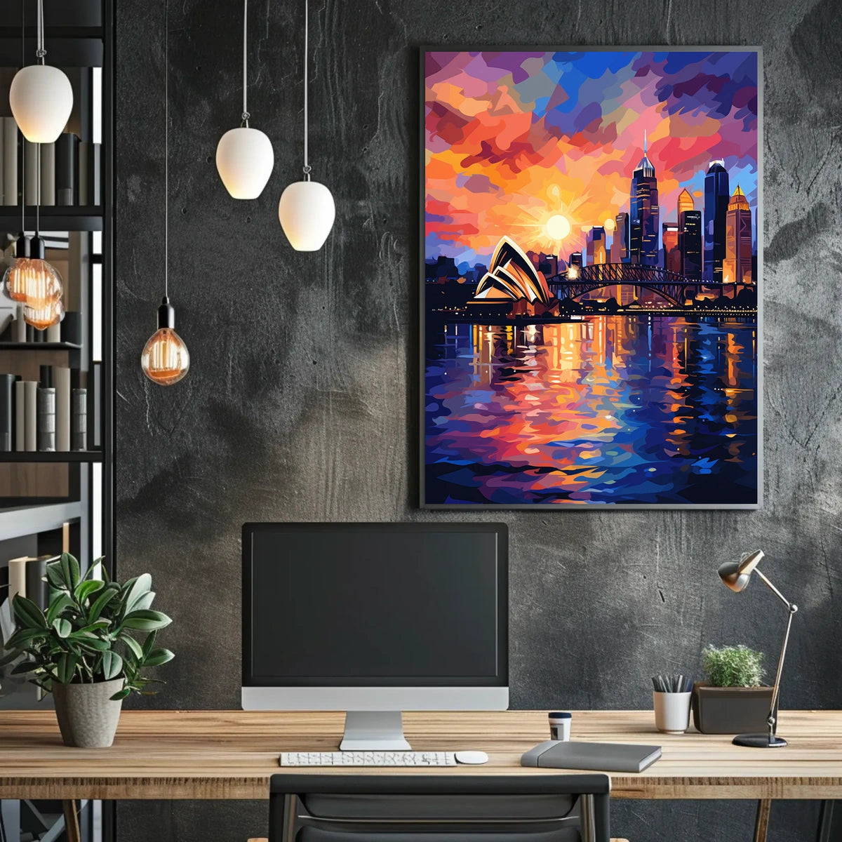 Sydney Skyline Art Print: Urban or Cityscape Poster