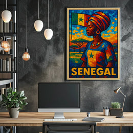 Senegal Mosaic Art Poster
