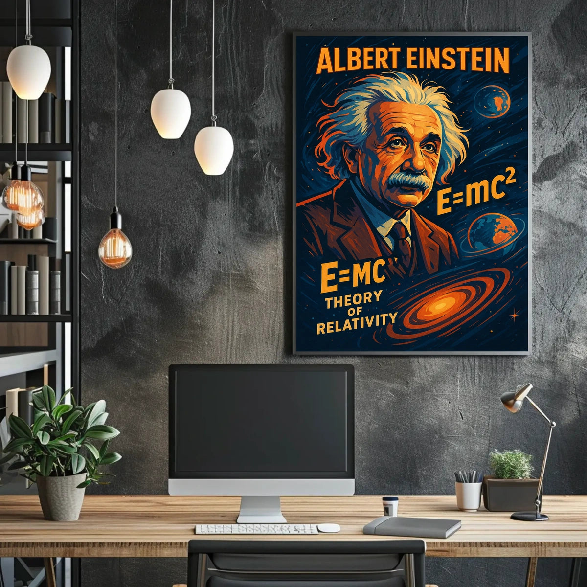 Einstein Relativity Theory Cosmic Curious Learners Poster