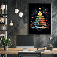 Enchanting Christmas Tree Poster: Festive Holiday Art