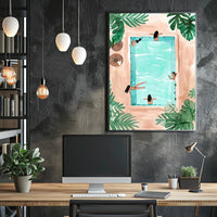 Tropical Poolside Relaxation Poster