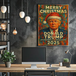 Donald Trump Festive Christmas Presidential Poster
