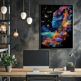 Surreal Cosmic Underwater Artistry Abstract, Artistic, or Pop Culture Poster