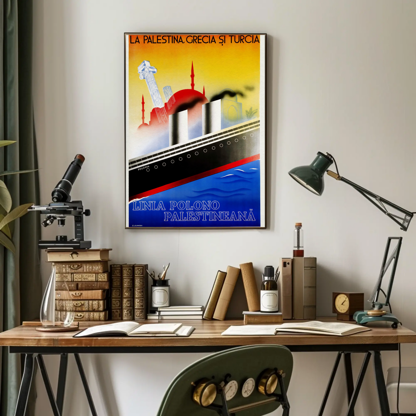 Poland Palestine Greece Turkey Cruise Vintage Poster