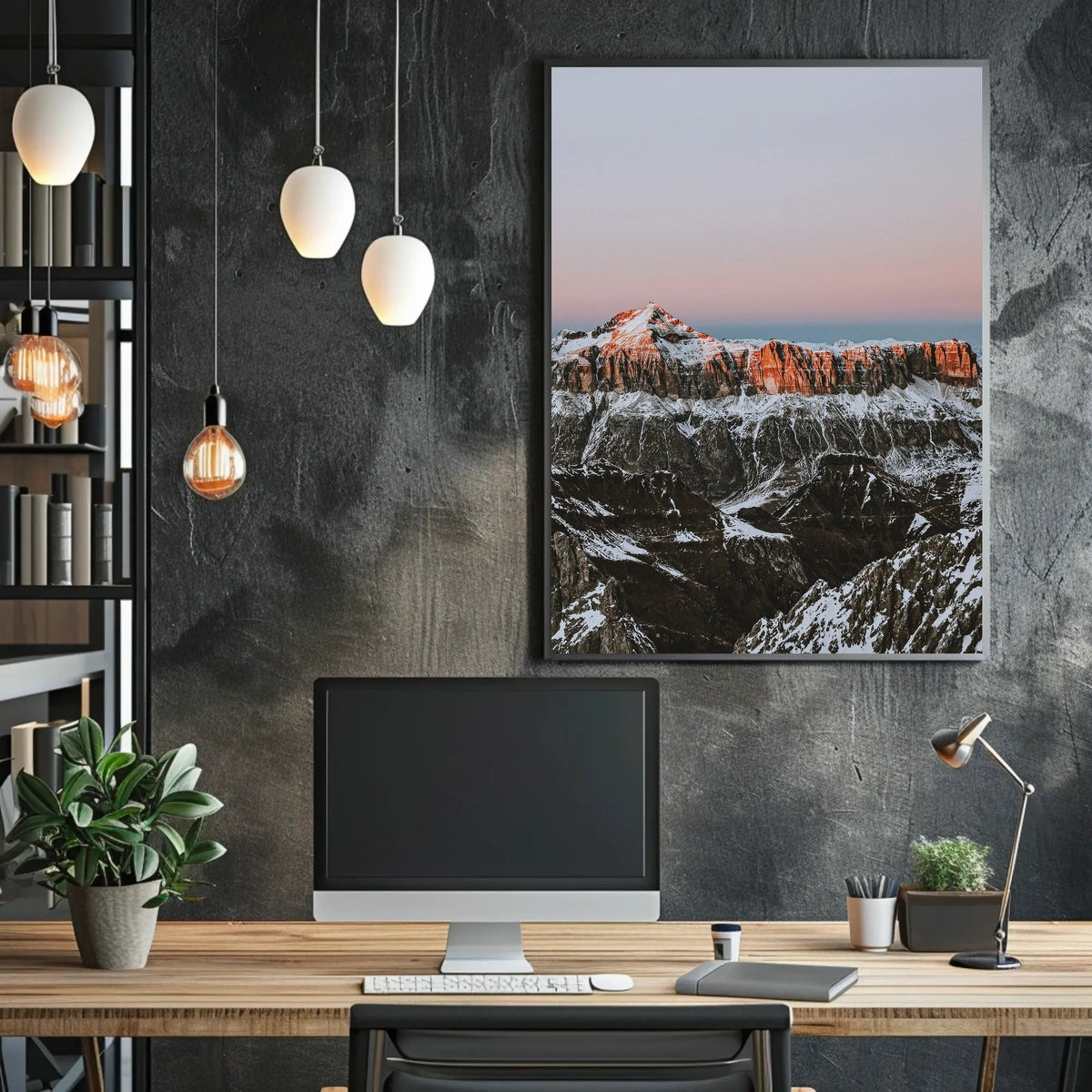 Majestic Sunrise Mountain Range National Park Poster