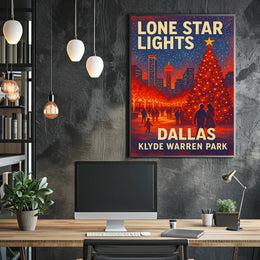 Lone Star Lights at Klyde Warren Park Poster