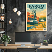 Discover Fargo, North Dakota Poster PosterGoat