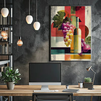 Abstract Vineyard Abstract Poster