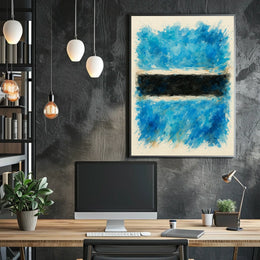 Abstract Expression In Blue And Black Poster