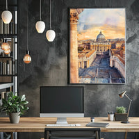 Vatican City St Peters Basilica View From Square Poster