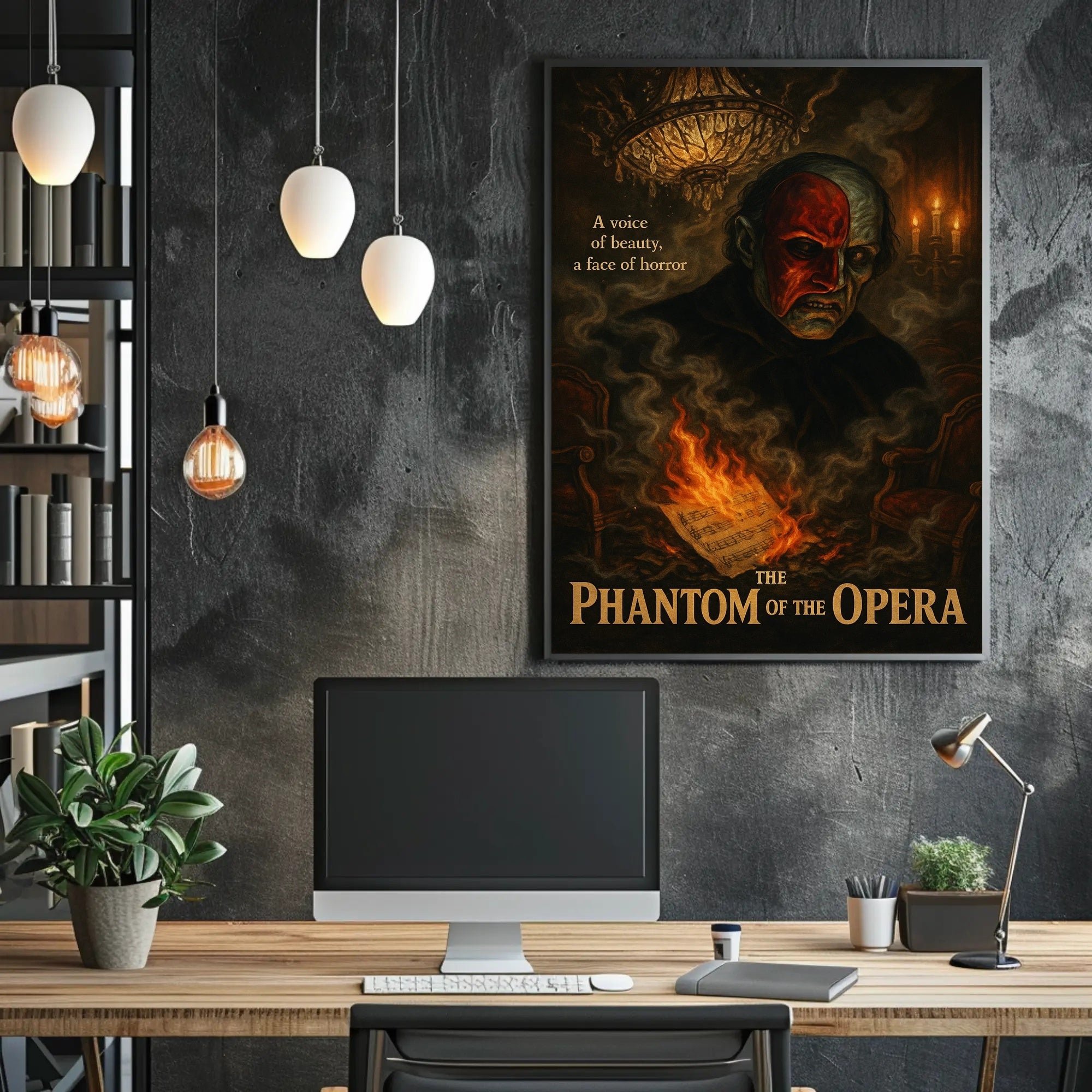 Phantom of the Opera Gothic Mystery Art Poster