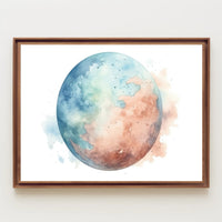 Watercolor Earth Poster