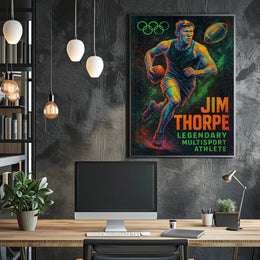 Celebrating a Sporting Legend Jim Thorpe Poster