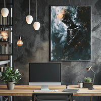 Ethereal Skeleton Abstract Art Poster: Dynamic Design PosterGoat