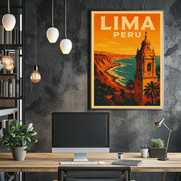 Lima, Peru Travel Poster