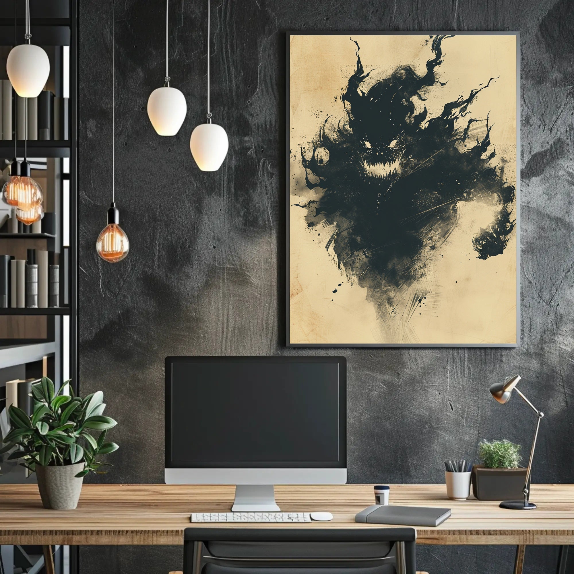 Shadowy Entity in Motion Poster PosterGoat